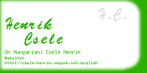 henrik csele business card